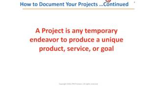 How to Document Projects for the PMP® Application