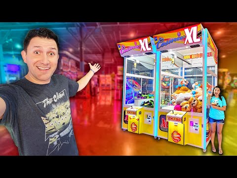 We Played EVERY Claw Machine in this GIANT Arcade!