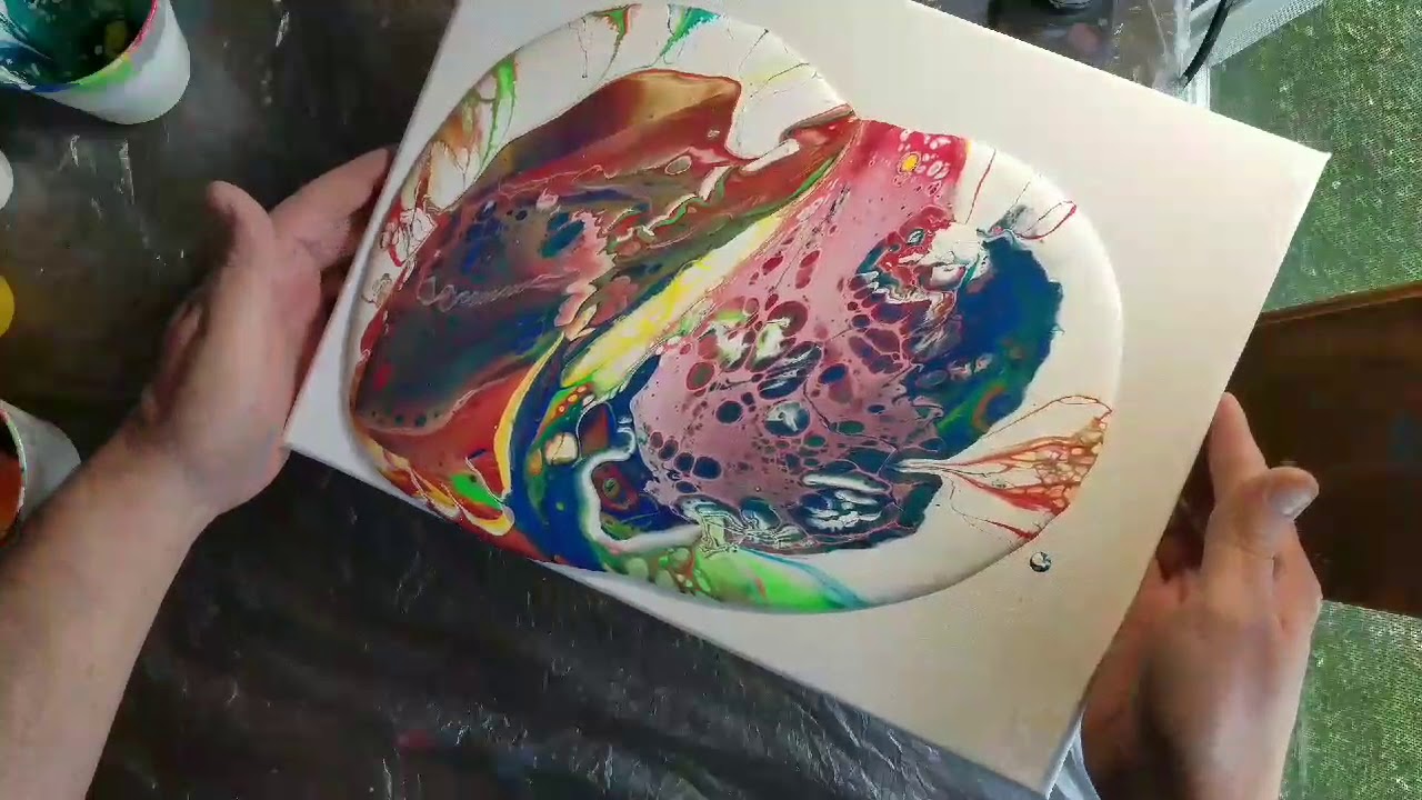 Acrylic Dirty Pour flip cup painting - YouTube