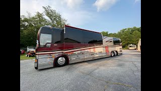 2002 Liberty Prevost XL bus tour inside, outside, storage bays and test drive,