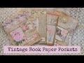 Vintage Book Paper Pockets