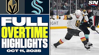 Vegas Golden Knights At Seattle Kraken | FULL Overtime Highlights - October 11, 2025
