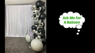 #howto Backdrop With Grey Balloon Garland