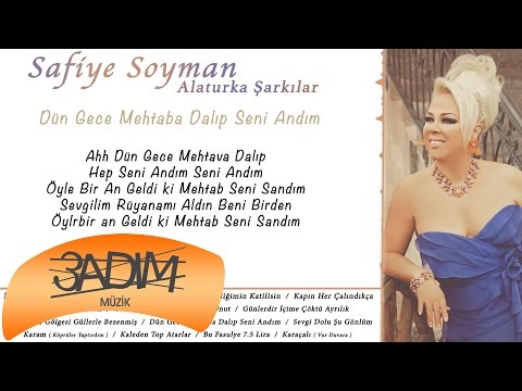 Safiye Soyman - Dün Gece Mehtaba Dalıp Seni Andım ( Official Lyric Video )