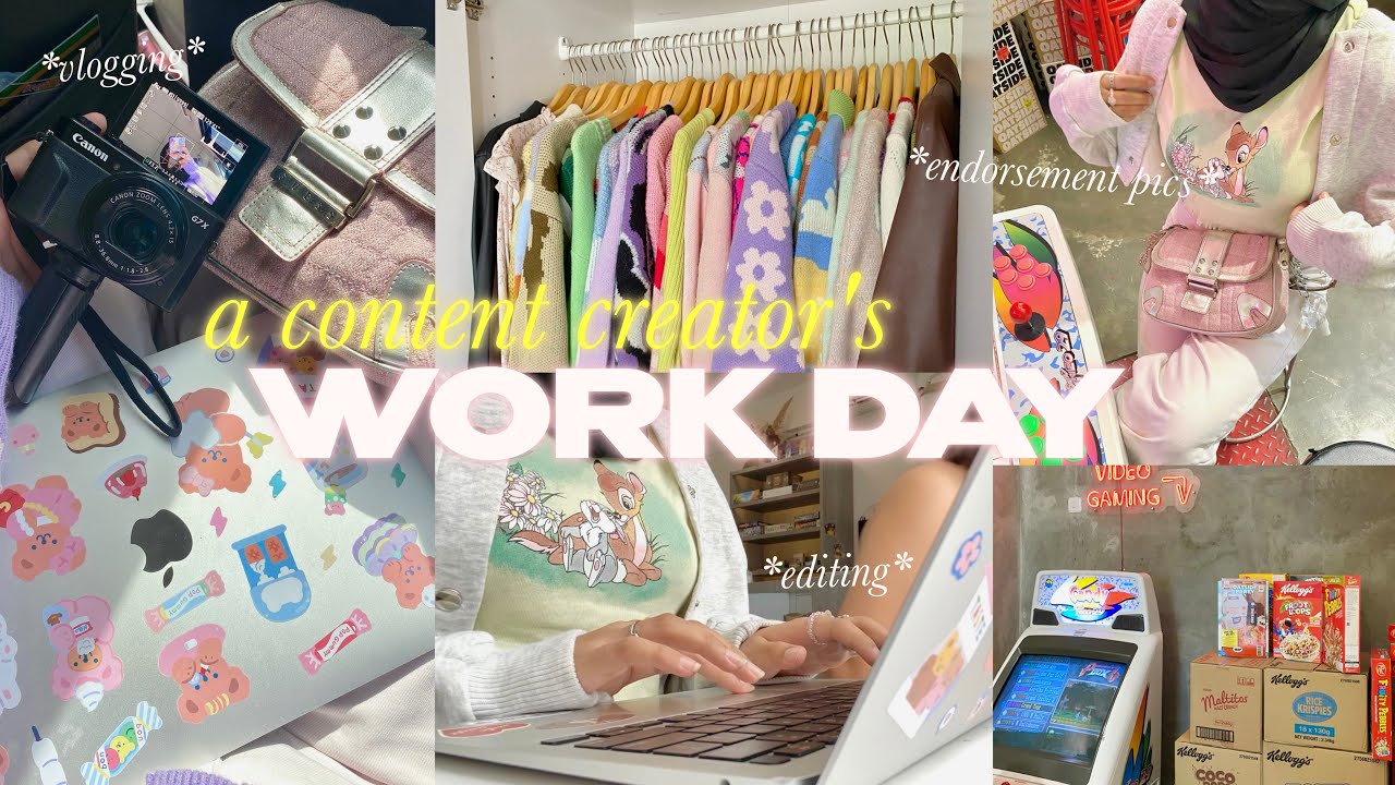 a productive day as a content creator: filming, editing, preparations, & more! ♡ | indonesia