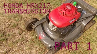 Honda HRX217 TDA Transmission Removal / Installation Part 1