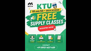 How to Get FREE KTU S1 & S3 Supply Classes (2024 Scheme) | Full Guide