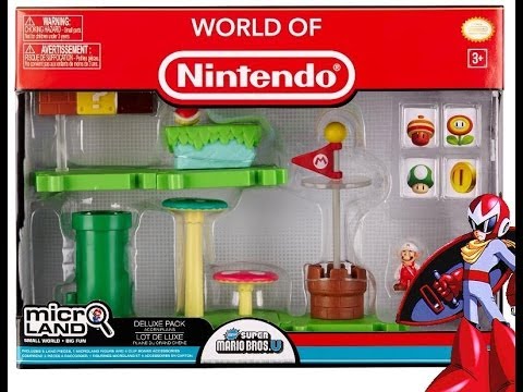 World Of Nintendo Micro Land Deluxe Pack Acorn Plains Super Mario Review Youtube