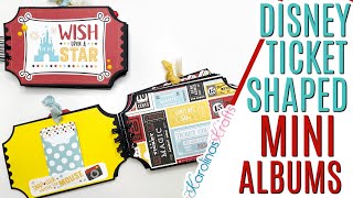 Projet de mini-album inspiré de Disney, partagez un mini-album en forme de billet utilisant Magic...
