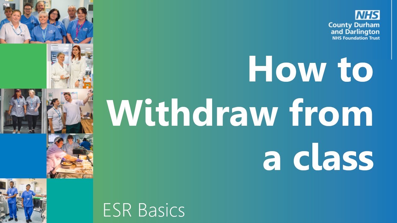 EXPLAINER: How to withdraw from a class on ESR. - YouTube