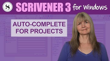 Scrivener 3 for Windows: Auto-complete Lists for Individual Projects