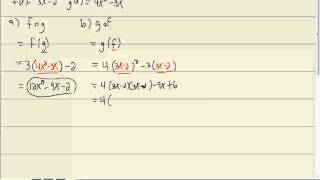 College Algebra Homework - Composite Functions - P0893378