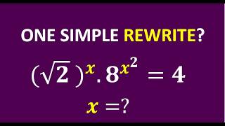 NICE Exponential Equation | This Exponential Equation Has TWO Real Answers