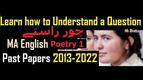 Solved Past Papers of MA English part 1 2 | Punjab Sargodha University Translation | Bhutta Academe