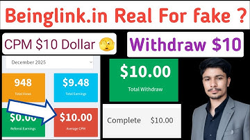 Beinglink.in Payment Proof  | Beinglink.in Real for Fake | High CPM Url Shortener $10 CPM 2025