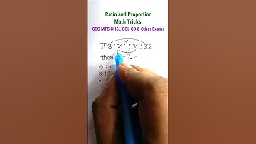 Ratio Proportion | Ratio & Proportion Math Tricks| SSC CGL MTS CHSL WB PSC FOOD | #shorts
