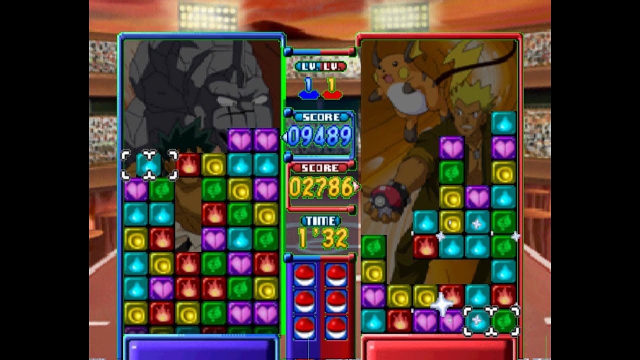 Pokémon Puzzle League 56k Score w/Onix 2P Time Zone YouTube