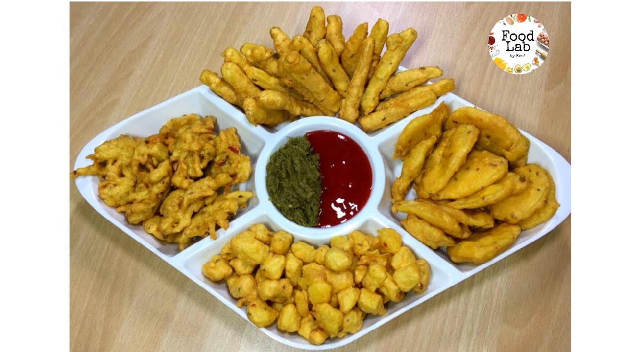 4 Types Potato Pakora Recipe | Aloo Pakora Recipe - YouTube