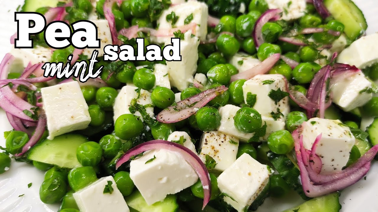 Super fresh pea and mint salad. Mint and peas complement each other perfectly!