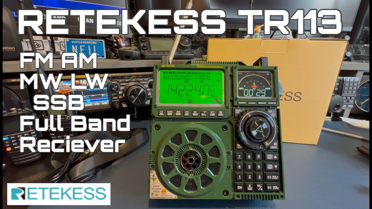 Radio Retekess TR113 A Banda Intera Con SSB, APP Remoto, Doppio Schermo E Antenna Extra Per Appassionati
