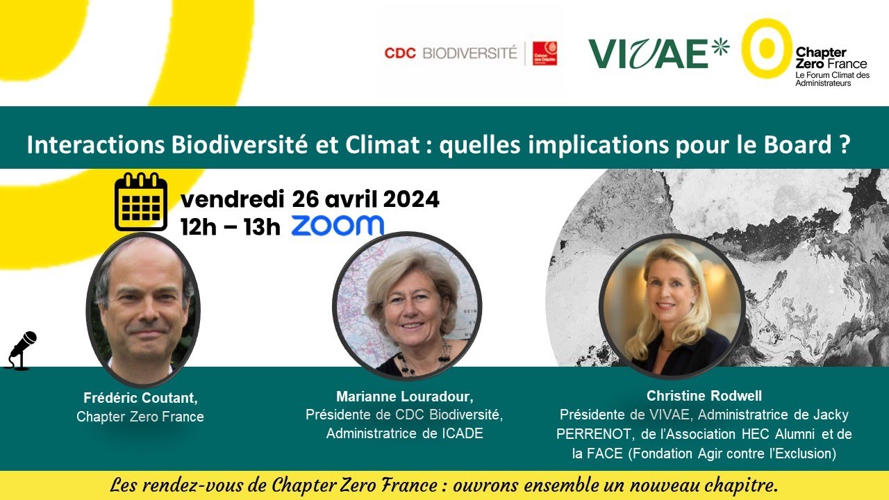 Webinaire : Biodiversité et Climat 26/04/2024