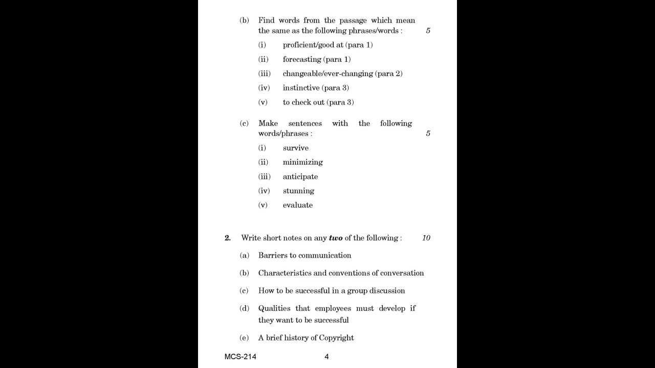 MCS - 214    December 2022 Question Paper