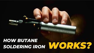 lexivon butane soldering iron multi-purpose kit | cordless self-igniting adjustable flame 7-tip set