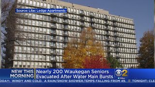 Water Main Burst Forces Seniors Out Of Waukegan Apartment Complex