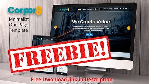 Corpo8 Free One Page Website Template