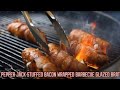 Royal Oak® Ambassador Heath Riles Pepper Jack Stuffed Bacon Wrapped Barbecue Glazed Brats