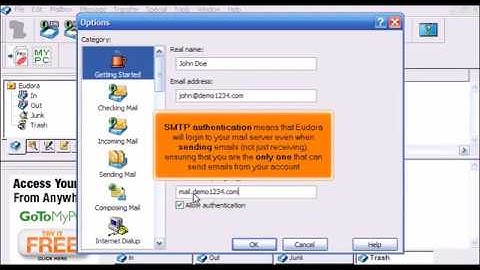 How to setup an email account in Eudora