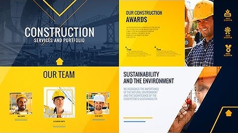 Construction Presentation - Building Promo | After Effects Template | Video Displays