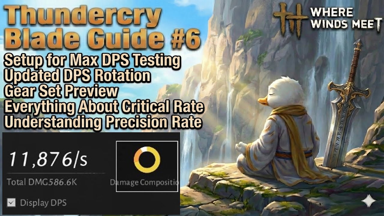 Where Winds Meet Mo Blade Build Advanced Guide #6 DPS+TANK (Thundercry Blade) 연운 맥도 가이드