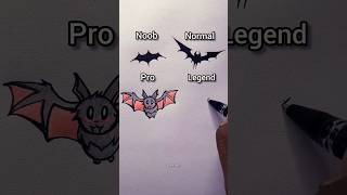 How to draw Bat Easy 🦇 #shorts #drawing #howtodraw #batman #dc #art #tutorial