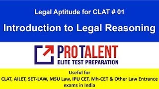 Legal Reasoning / Legal Aptitude for CLAT 2020