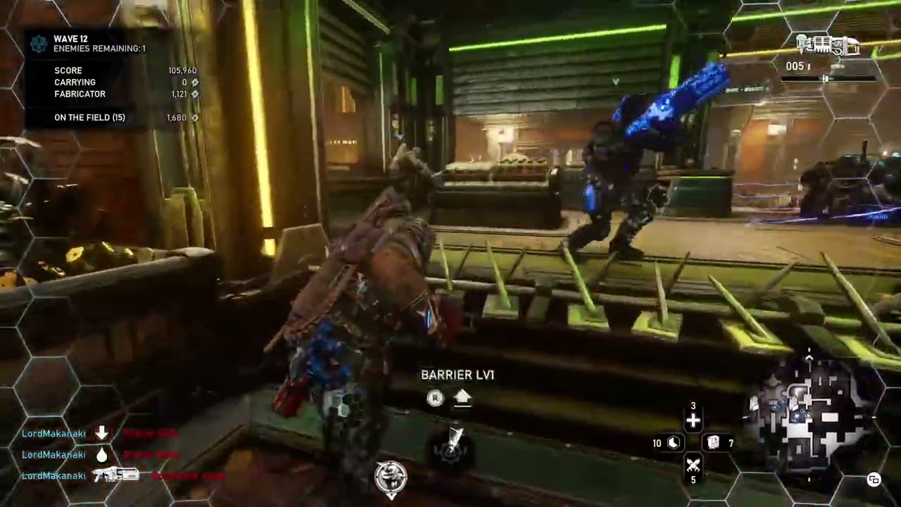 Master Horde Frenzy on District map Boss wave Gears 5