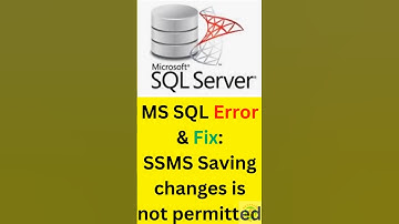 MS SQL Fix: Can