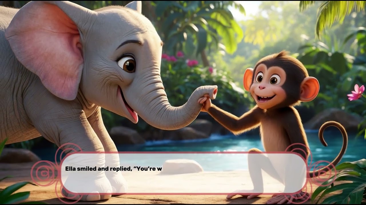 Ella the Elephant and the stuck monkey