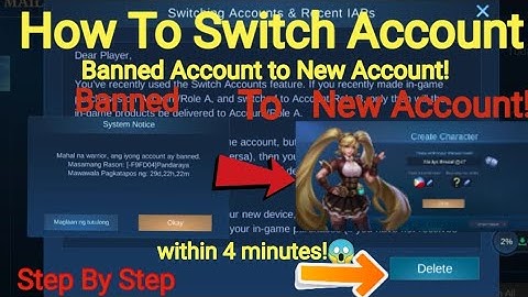 How to switch banned account to another account | MLBB | Step by Step | voice(tagalog)+English sub