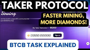 Taker Protocol Airdrop Update | Easy BTCB Tasks to Earn More Diamonds & Boost Mining Speed