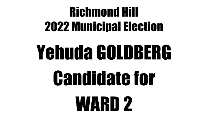 Candidate Conversation with Yehuda Goldberg, Ward 2