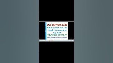 SQL 2025 Tutorials | Inner join in SQL 2025 | SQL inner joins
