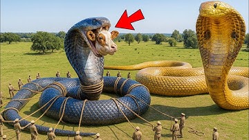 “GIANT King Cobra Attacks Cow! Heroic Rescue Team Saves It in Epic Battle 🐍🐄”