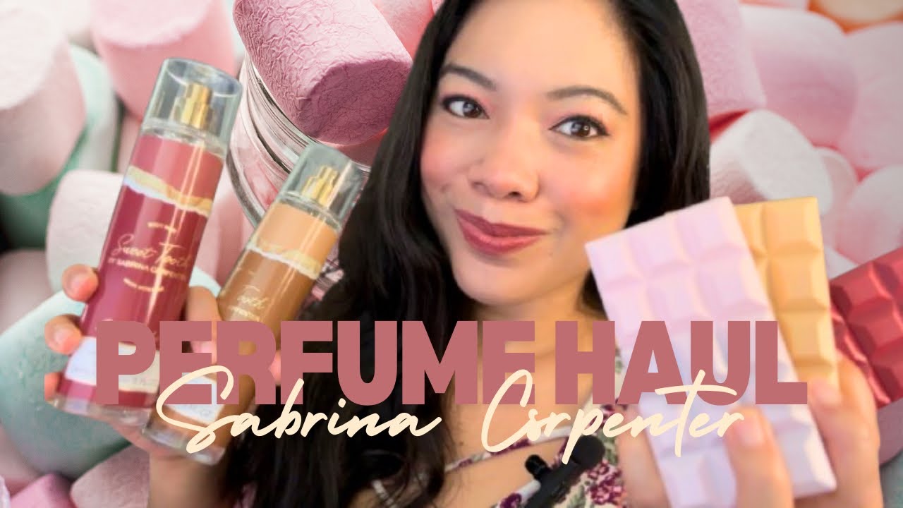 PERFUME HAUL! ALL Sabrina Carpenter Perfumes + Body Mists! | Sweet Tooth, Caramel Dream, Cherry Baby