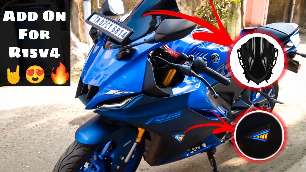 Step One Coustomizing R15V4 Adding Visor & Indicators Tamil YouTube