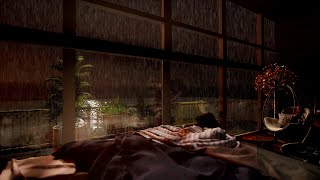 Rain Sound On Window &amp; Thunder Sounds | Cozy bedroom Ambience | Rain Sounds 8 Hours