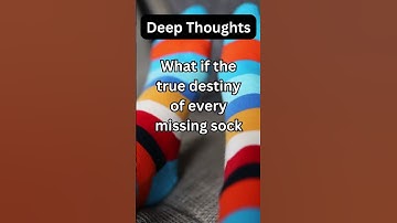 What if Missing Socks Have a Destiny? Deep Thoughts for Your Curiosity #imagination #humor #funny