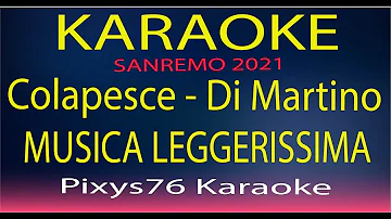 Colapesce, Dimartino - Musica leggerissima Karaoke (Sanremo 2021)