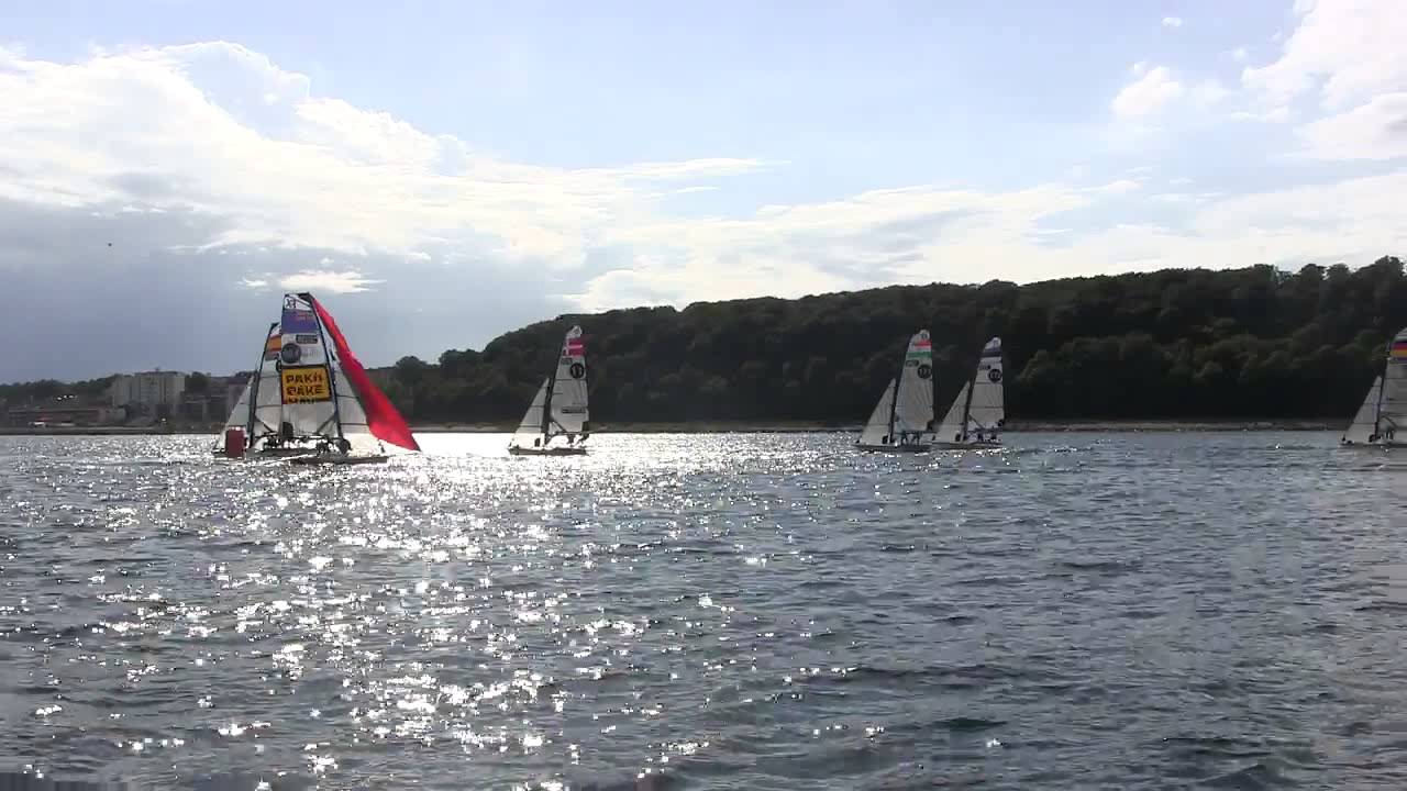 2014 Seiko Junior World Championship - Day 4 - 49erFX Medal Race 3