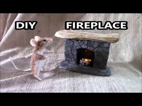 MINIATURA bricolaje Chimenea muebles del Dollhouse TUTORIAL